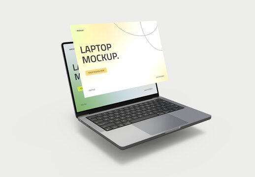 Sleek Laptop Mockup for Presentation Design