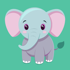 cute baby vector elephant