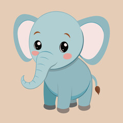 cute baby vector elephant