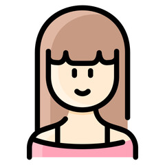 Young woman with long hair and shoulder sweater