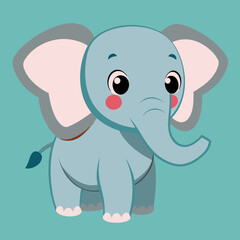 cute baby vector elephant