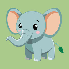 cute baby vector elephant