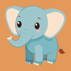 cute baby vector elephant
