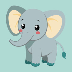 cute baby vector elephant