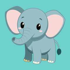 cute baby vector elephant