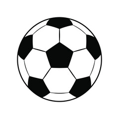Fototapeta premium Classic Black and White Soccer Ball Illustration