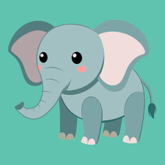 cute baby vector elephant