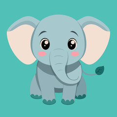 cute baby vector elephant