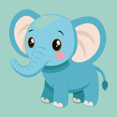 cute baby vector elephant