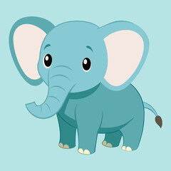 cute baby vector elephant