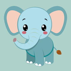 cute baby vector elephant