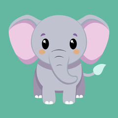 cute baby vector elephant