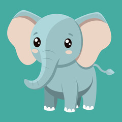 cute baby vector elephant