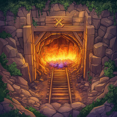 Graphic element isolation background for your design asset, game asset, video game, mobile game, web asset Illustration