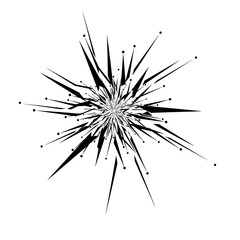 Black fireworks fractal branches futuristic cyber tech design