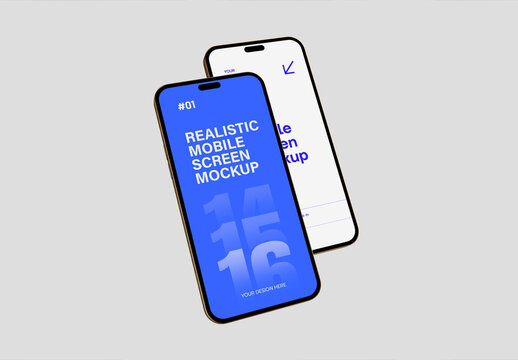 Two Modern Smartphone Mockup