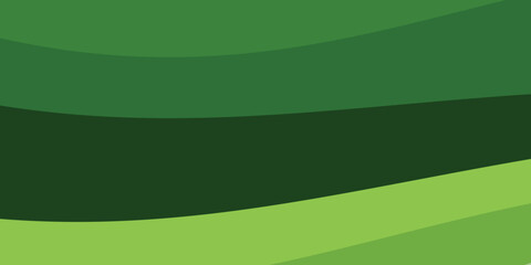 Abstract Green Wave Pattern with Smooth Gradient Flowing Shapes