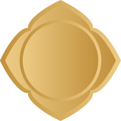 Islamic gold border frame and badge variation