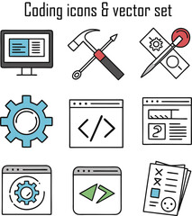 Coding Icons & Vector Set