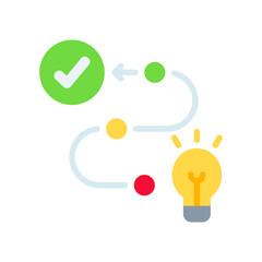 Roadmap flat color icon