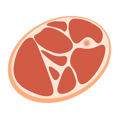 Meat Steak Illustration — Flat Protein Food Icon