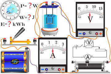 A physics problem in which you need to find unknown physical quantities. You need to use the given quantities that are displayed by physical instruments.