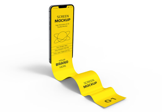 Phone Long Screen Mockup