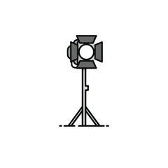 Studio lighting equipment on a stand. 