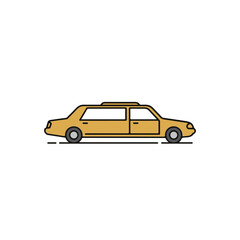 Obraz premium Yellow Limousine Icon.