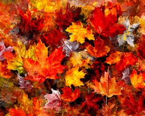 Vibrant autumn leaves (2)