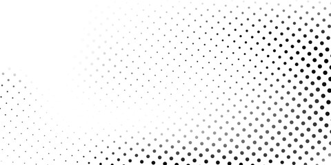 Abstract halftone gradient art mesh background. Faded grit noise texture. White and black sand wallpaper.