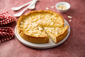 Homemade almond tart
