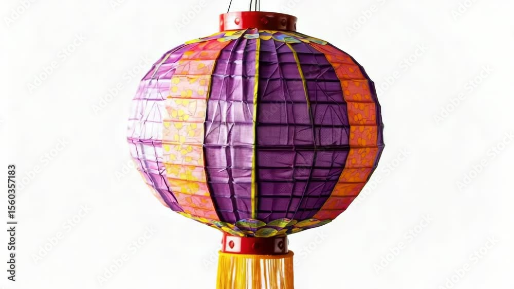 Poster a colorful paper lantern hangs from a string, great for parties and celebrations