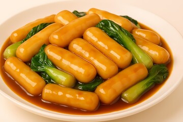 Stir - fried Rice Cakes with Green Vegetables, Jiangnan Cuisine Element