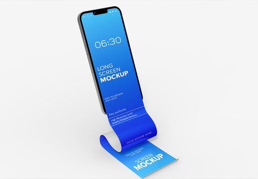 Mobile Long Screen Mockup