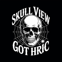 Skulls typography vector t-shirt design print