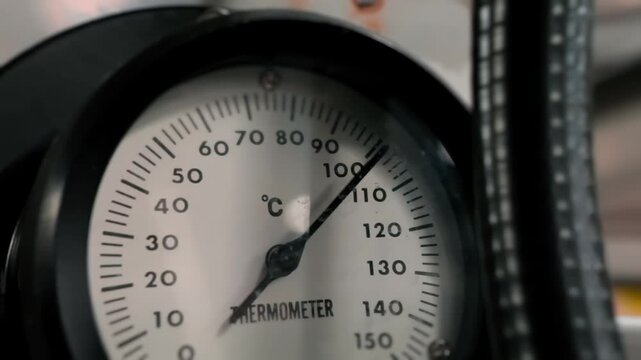 The thermometer gauge is effectively displaying temperature readings measured in Celsius degrees