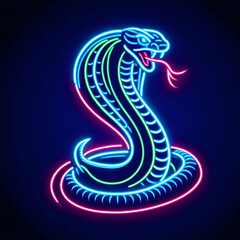Fototapeta premium neon snake