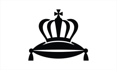 Elegant royal crown silhouette for regal design and branding