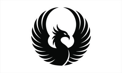 Obraz premium Majestic eagle silhouette logo design for branding and identity
