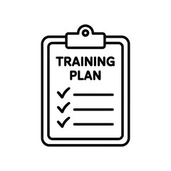 Training plan checklist with checkmarks on a clipboard icon