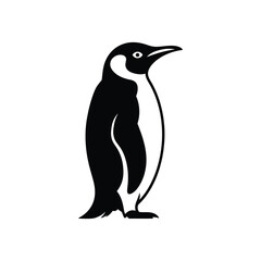 Minimalist Penguin Silhouette Vector.eps