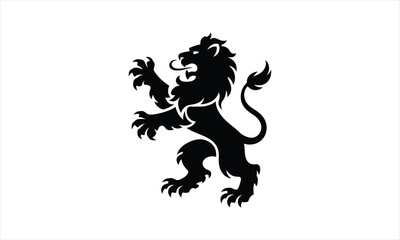 Majestic lion head silhouette design for wildlife and nature themes