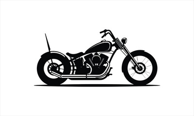 Fototapeta premium Dynamic motorcycle silhouette in motion vector art