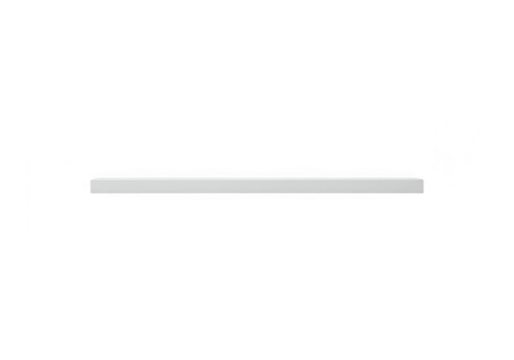 A simple horizontal white line isolated on transparent background, providing a clean and minimal design element