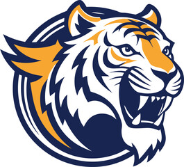 This collection of image feature stylized tiger logo