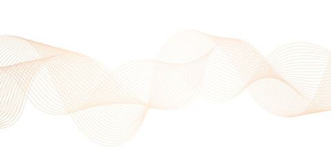 Abstract white and orange wave line futuristic technology flowing particles. modern curved wave smooth stripe seamless pattern. digital frequency track equalizer. stylized wave line art background.