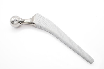 Femoral neck on white background. Femoral neck fractures for use in treating femoral condyle.
