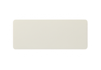 A blank white rectangular shape isolated on transparent background provides a clean design element