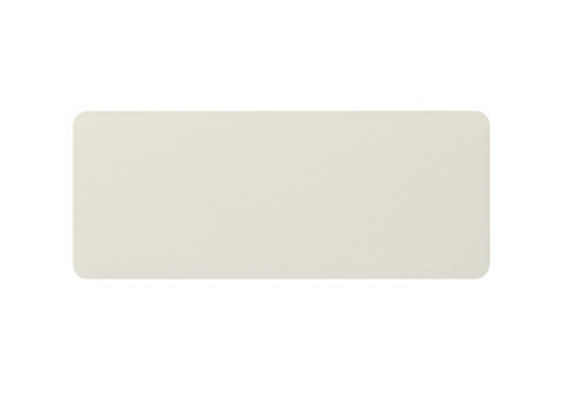 A blank white rectangular shape isolated on transparent background provides a clean design element